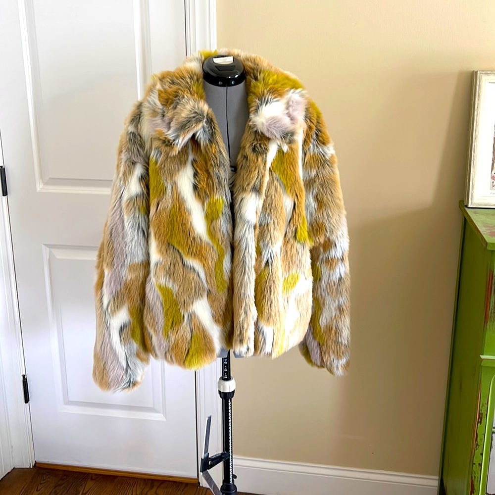 Multi Color Fur Coat